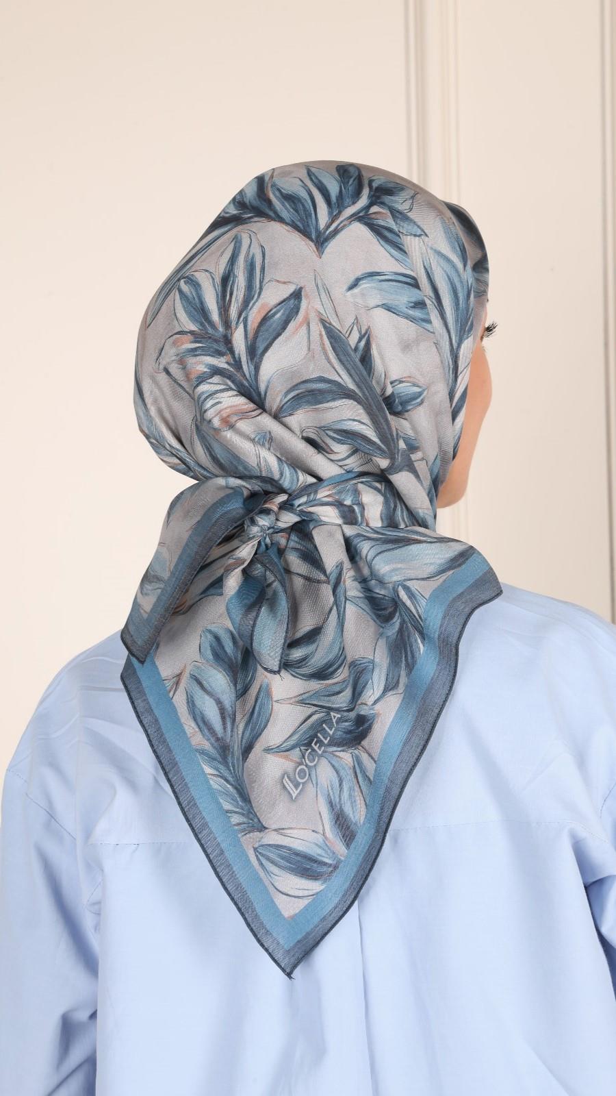 Locella Modal İpek Eşarp Deniz Mavi-10