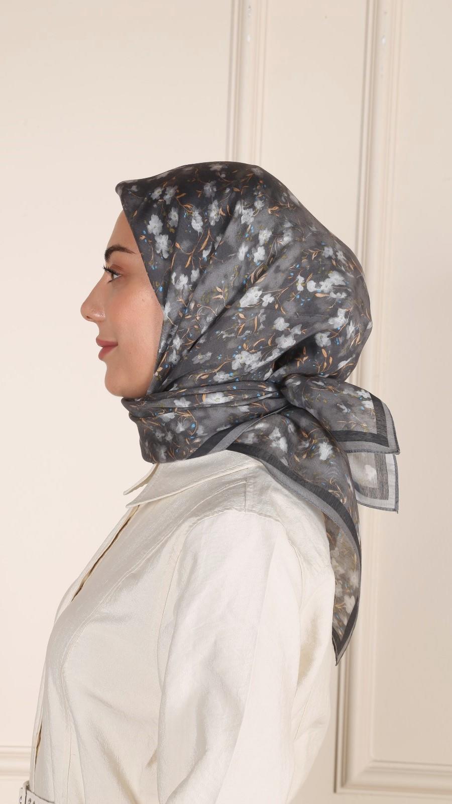 Locella Modal İpek Eşarp Siyah-4