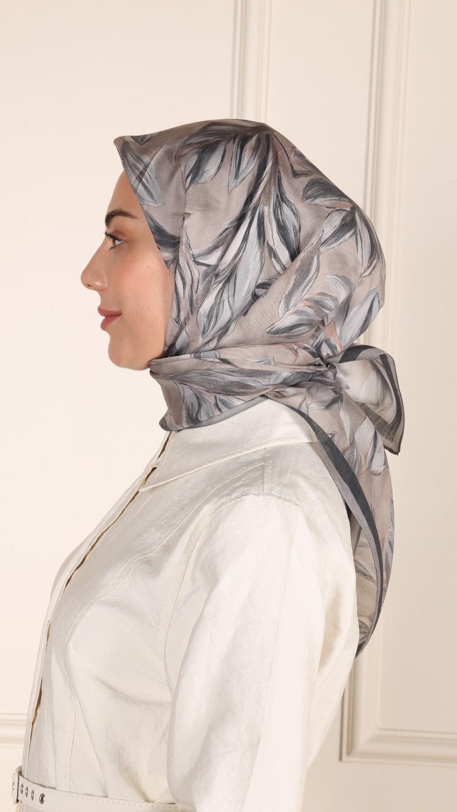 Locella Modal İpek Eşarp Vizon-6