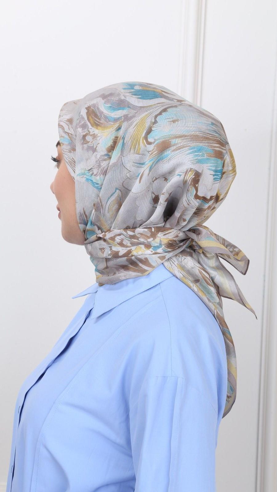 Locella Modal İpek Eşarp Vizon-3