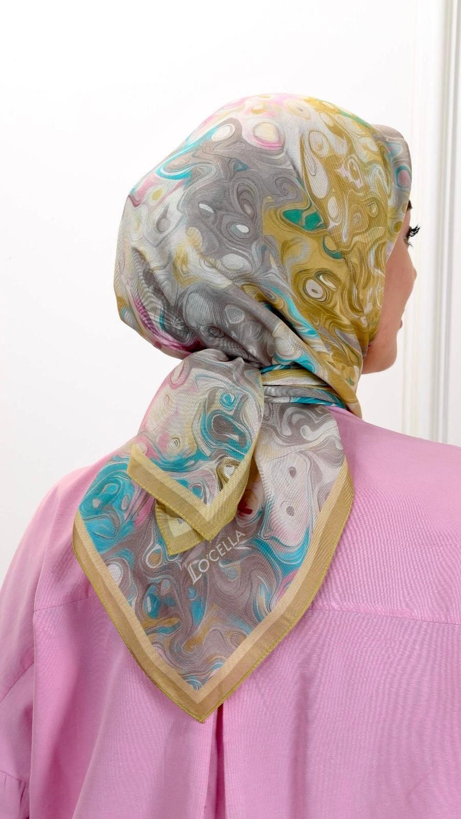 Locella Modal İpek Eşarp Sarı-6