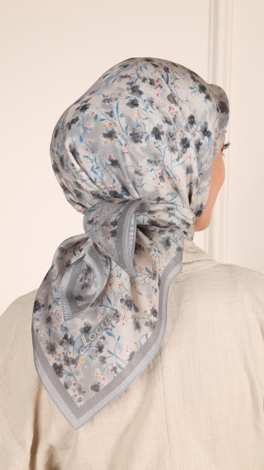 Locella Modal İpek Eşarp Gri-5