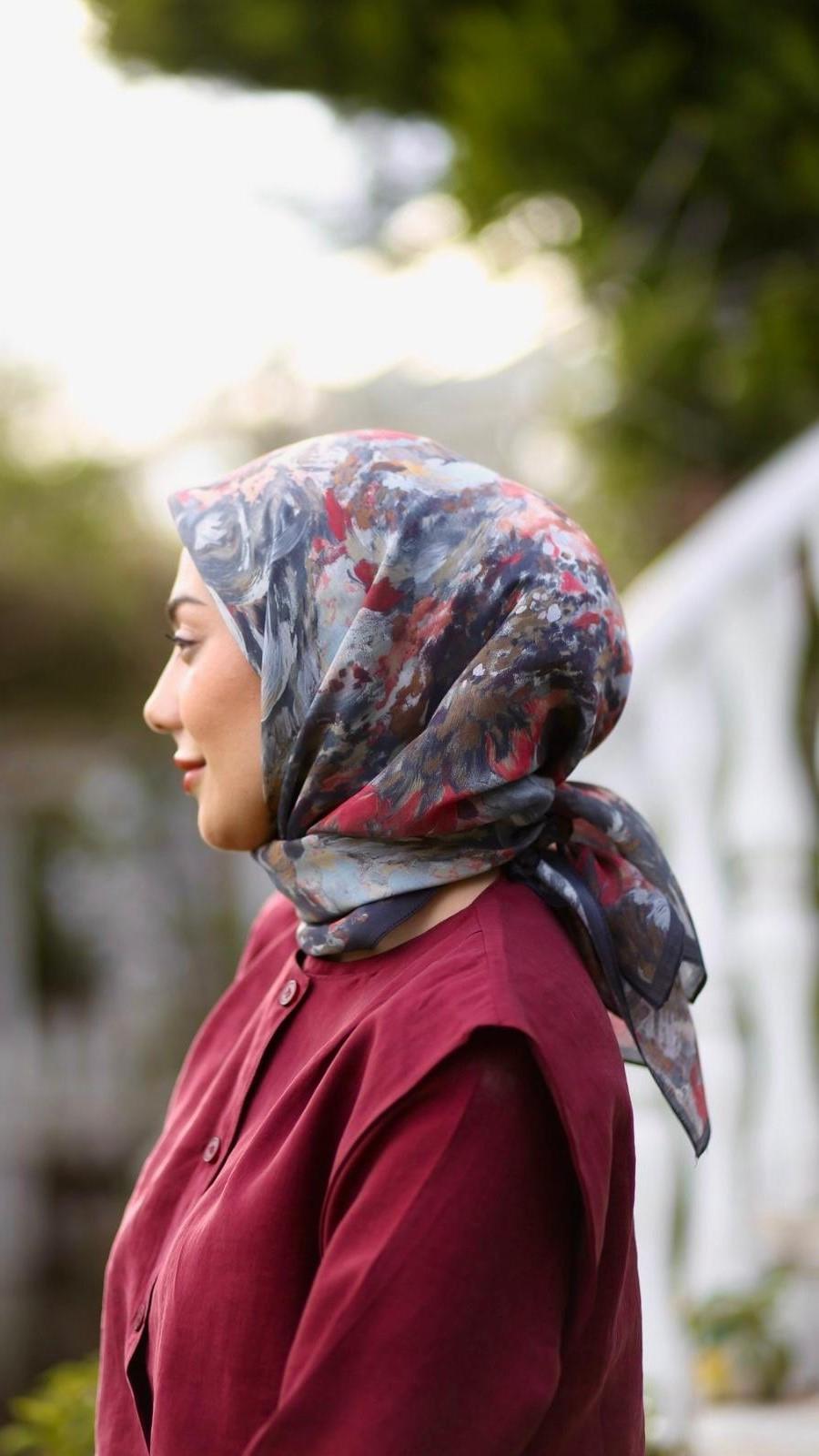 Locella Modal İpek Eşarp Siyah-8