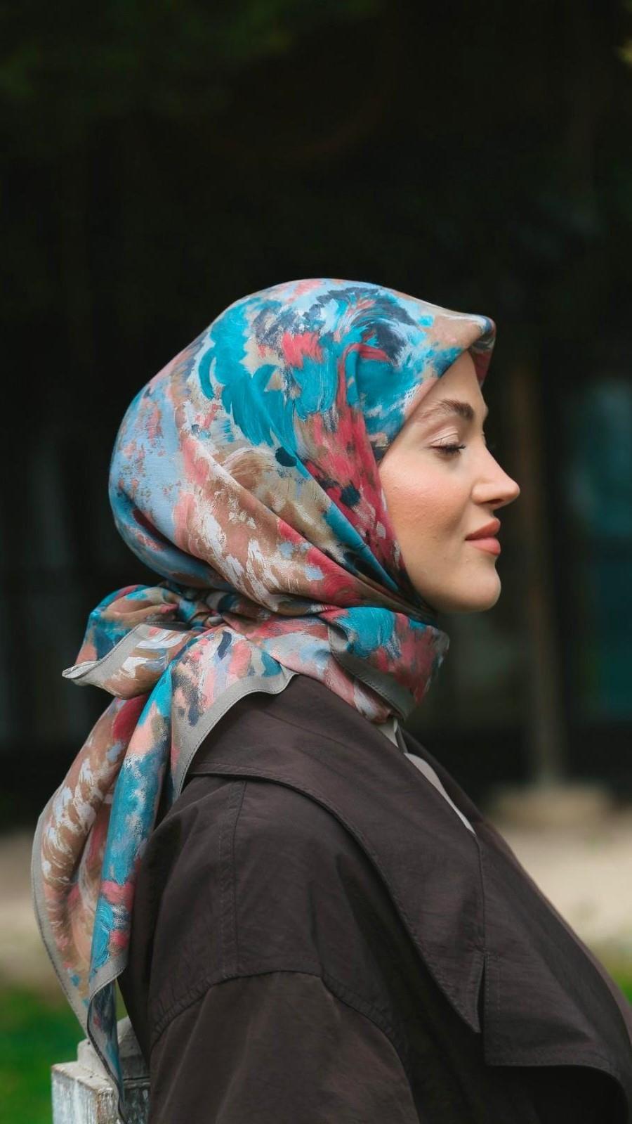 Locella Modal İpek Eşarp Çok Renkli-4