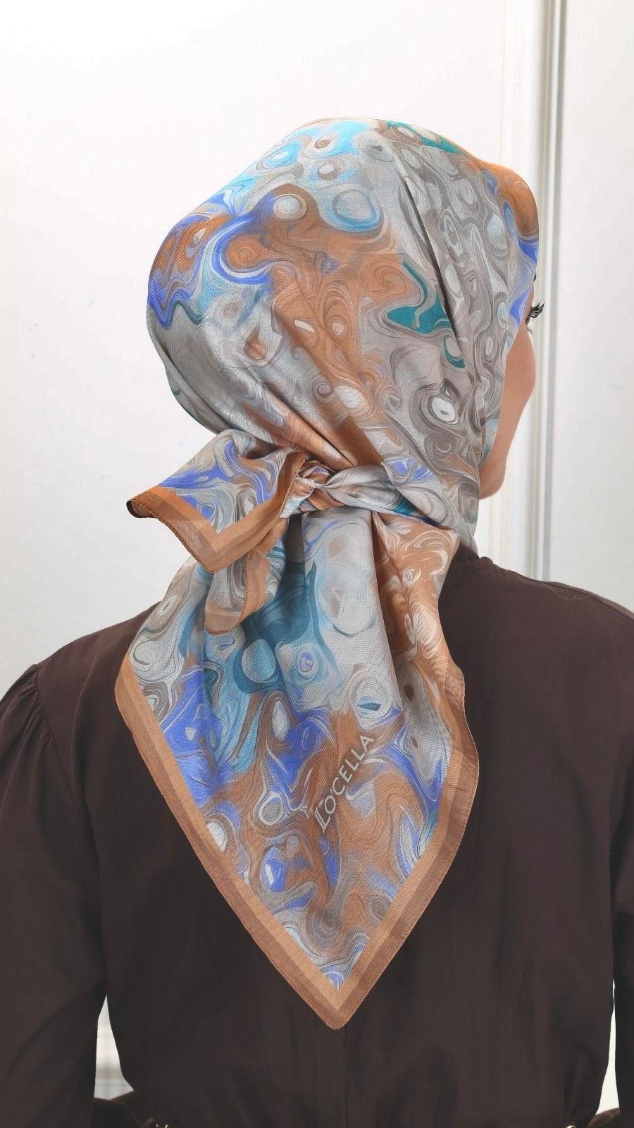 Locella Modal İpek Eşarp Turuncu-9