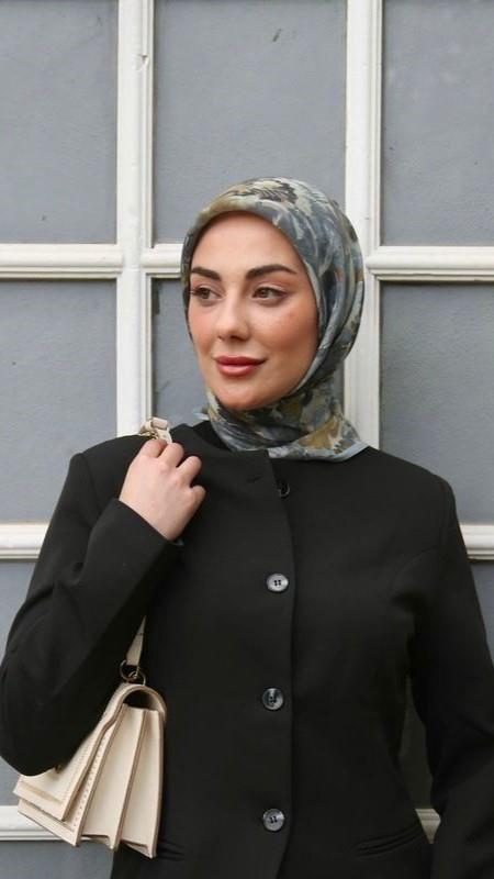 Locella Modal İpek Eşarp Gri-5