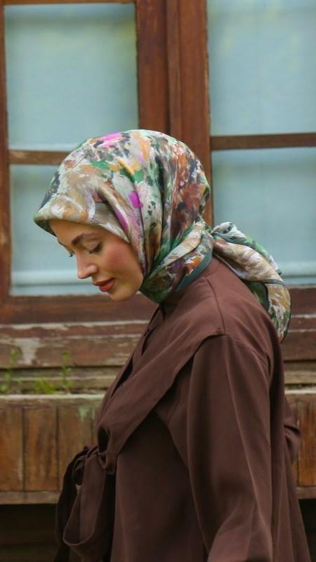 Locella Modal İpek Eşarp Yeşil-10