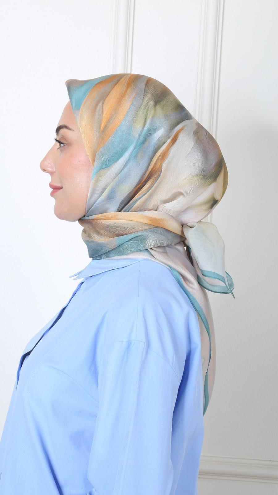 Locella Modal İpek Eşarp Petrol Yeşili-3