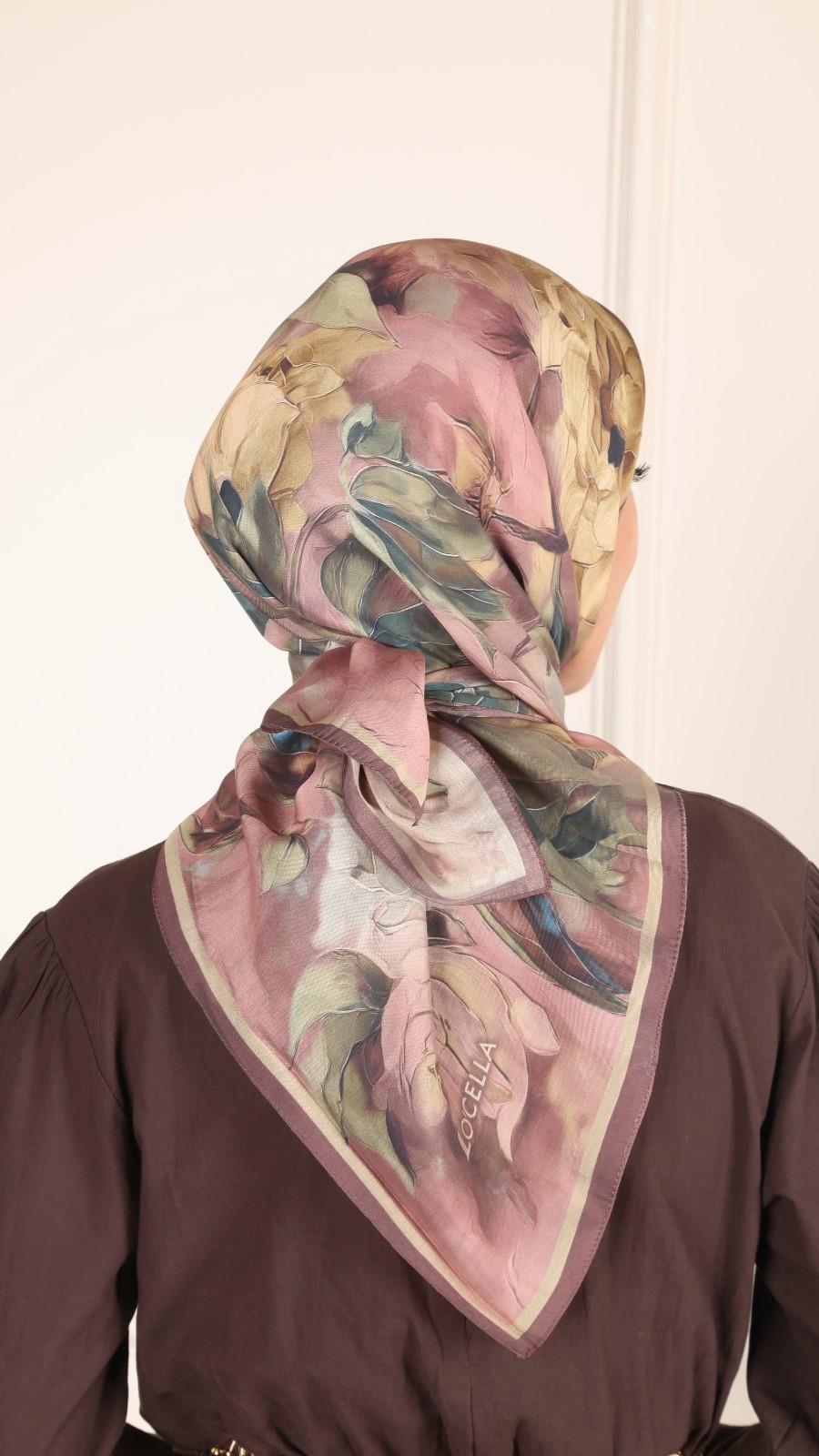 Locella Modal İpek Eşarp Mürdüm-5
