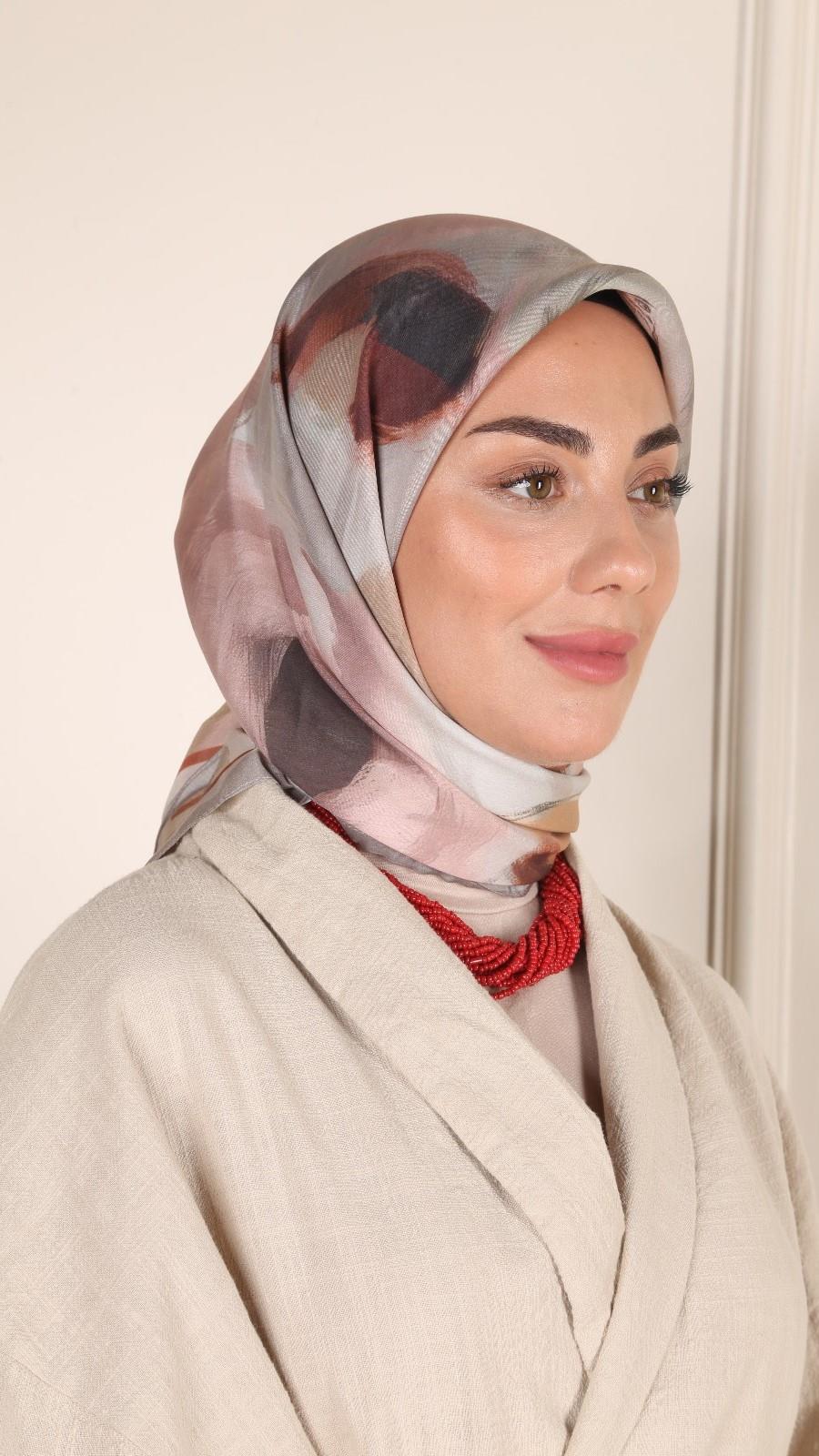 Locella Modal İpek Eşarp Açık Vizon-8