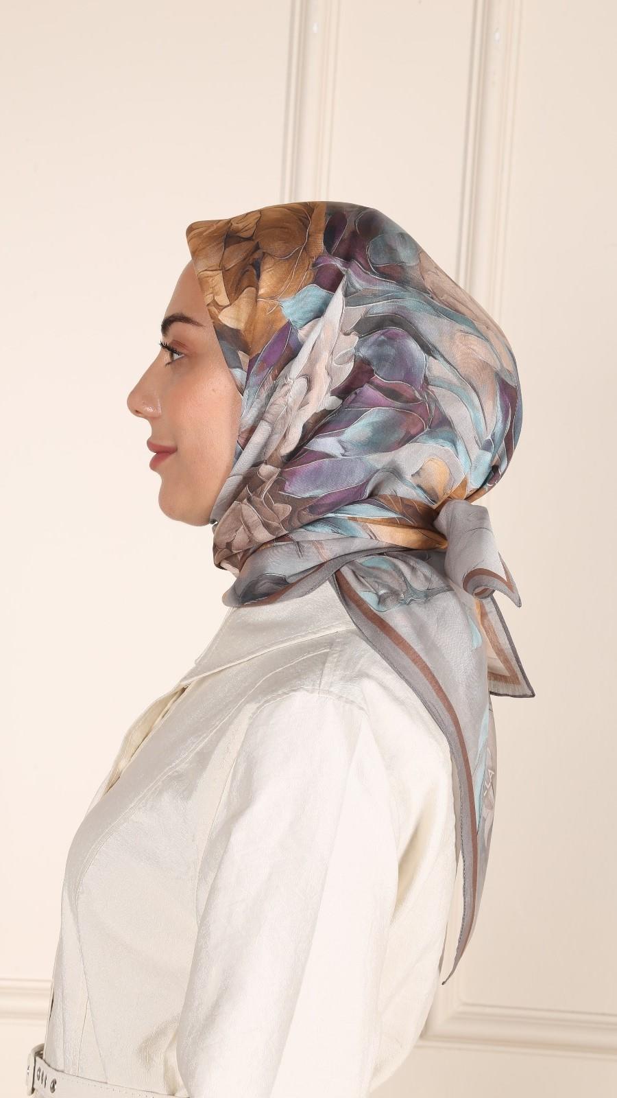 Locella Modal İpek Eşarp Gri-7