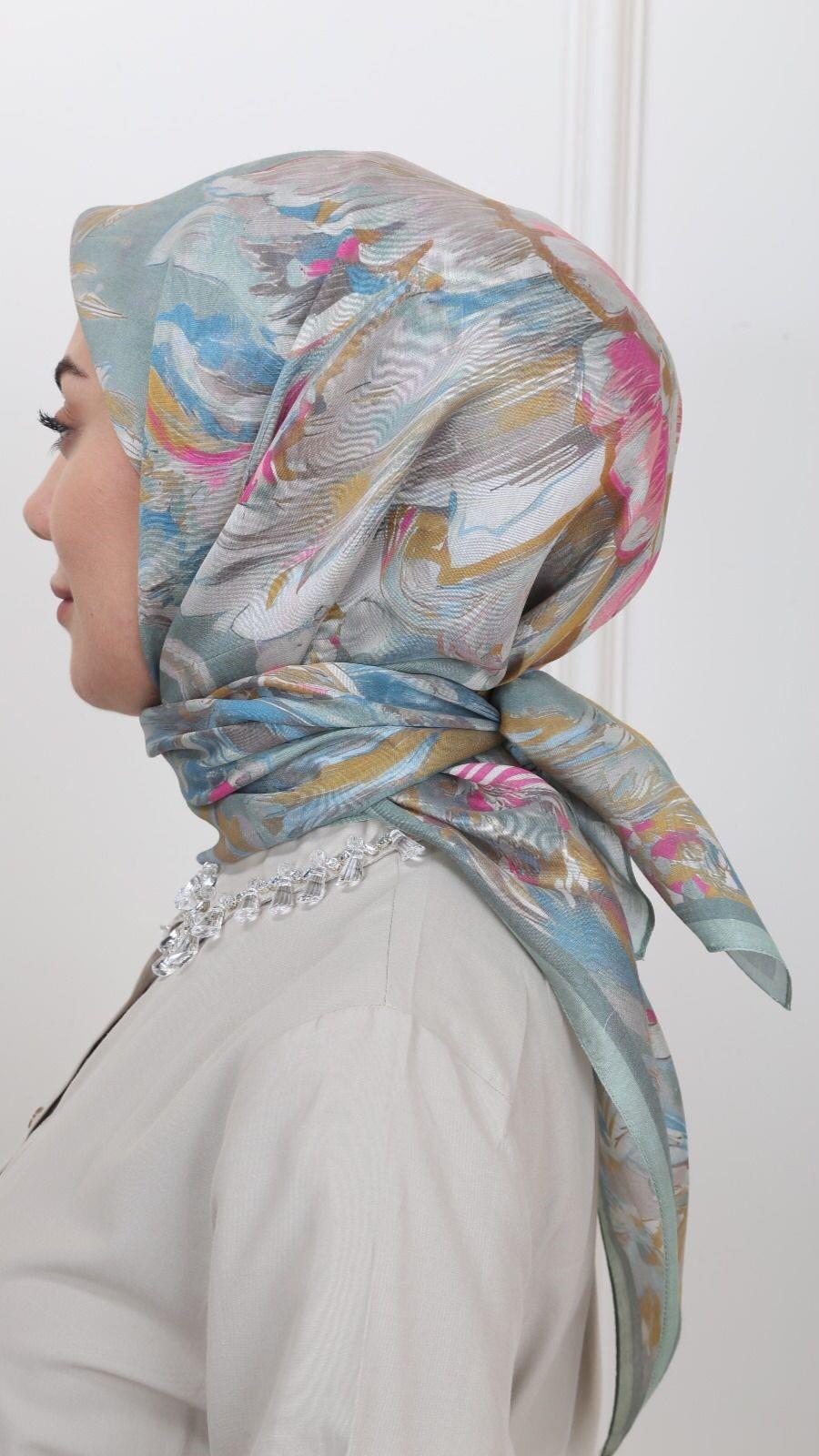 Locella Modal İpek Eşarp Mint Yeşil-7