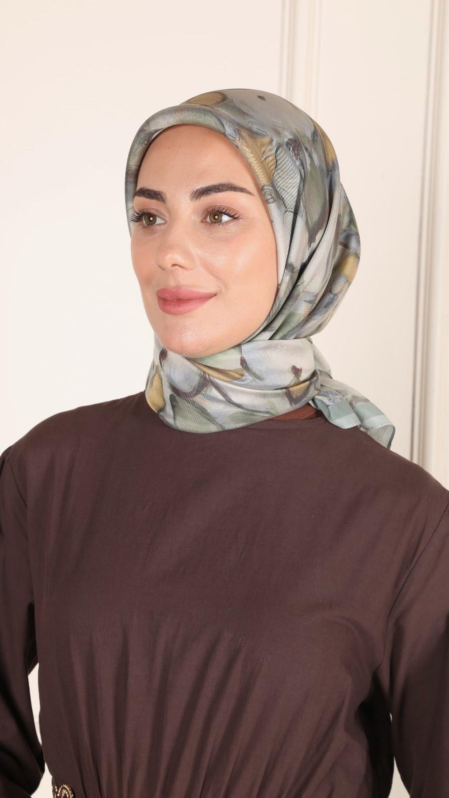 Locella Modal İpek Eşarp Yeşil-3