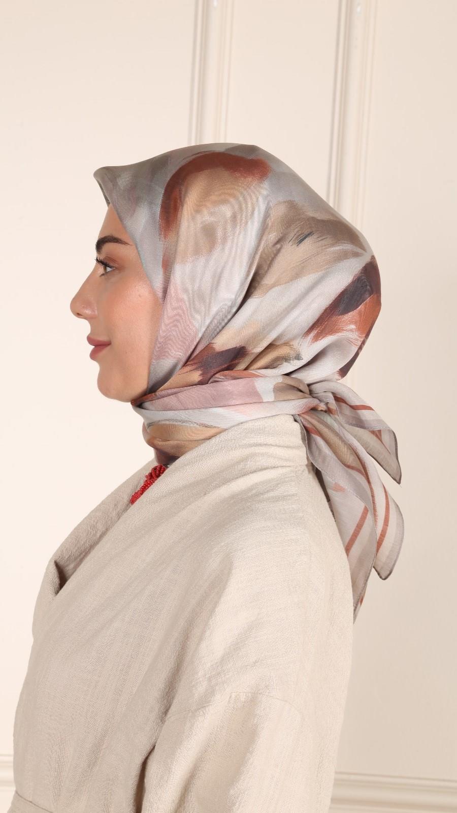 Locella Modal İpek Eşarp Açık Vizon-8