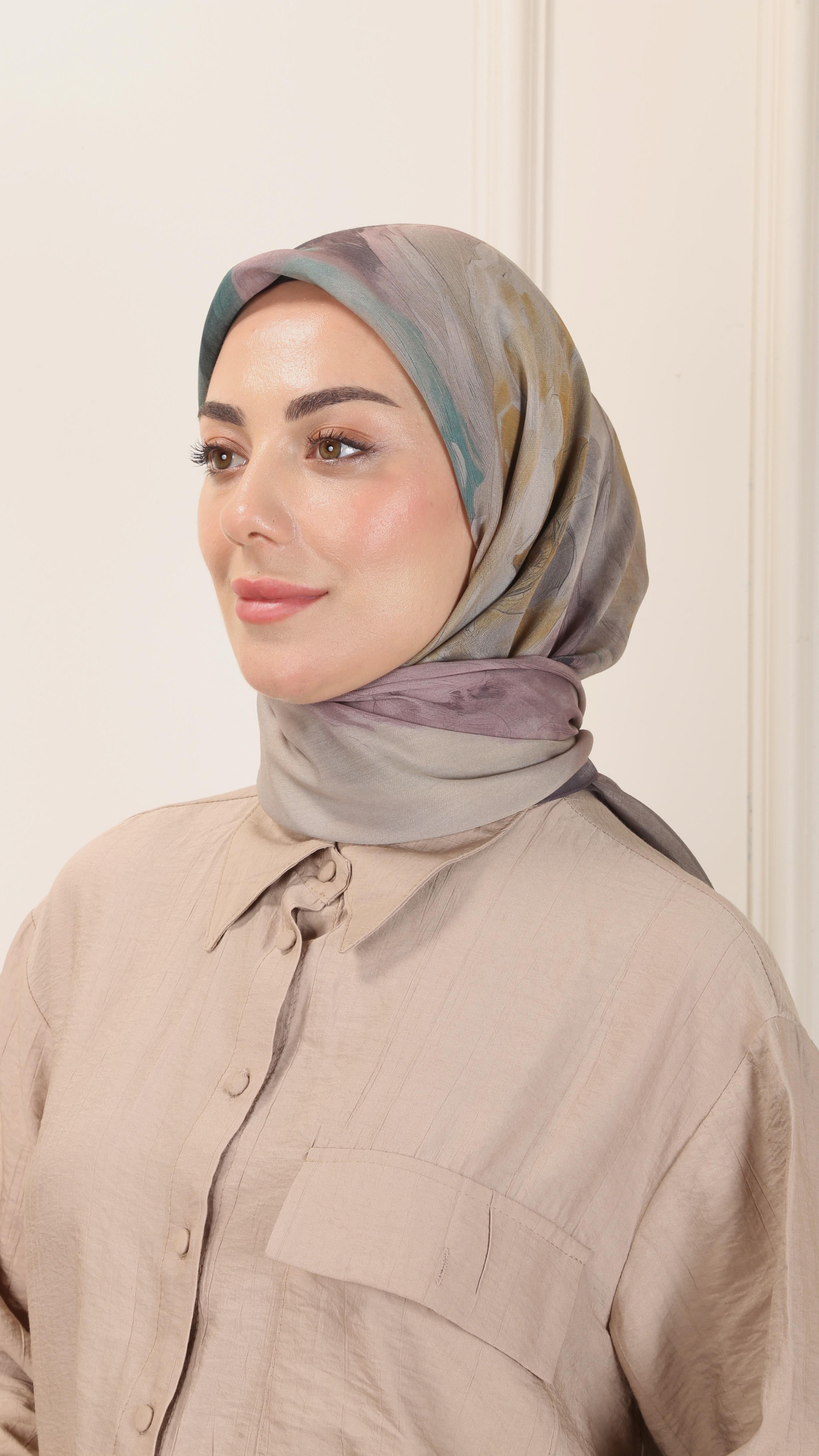 Locella Modal İpek Eşarp Acı Kahve-9