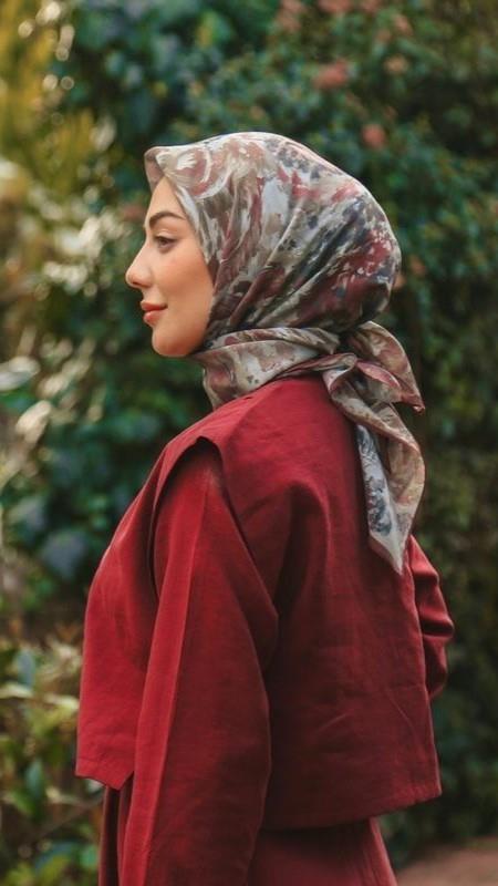 Locella Modal İpek Eşarp Bordo-2