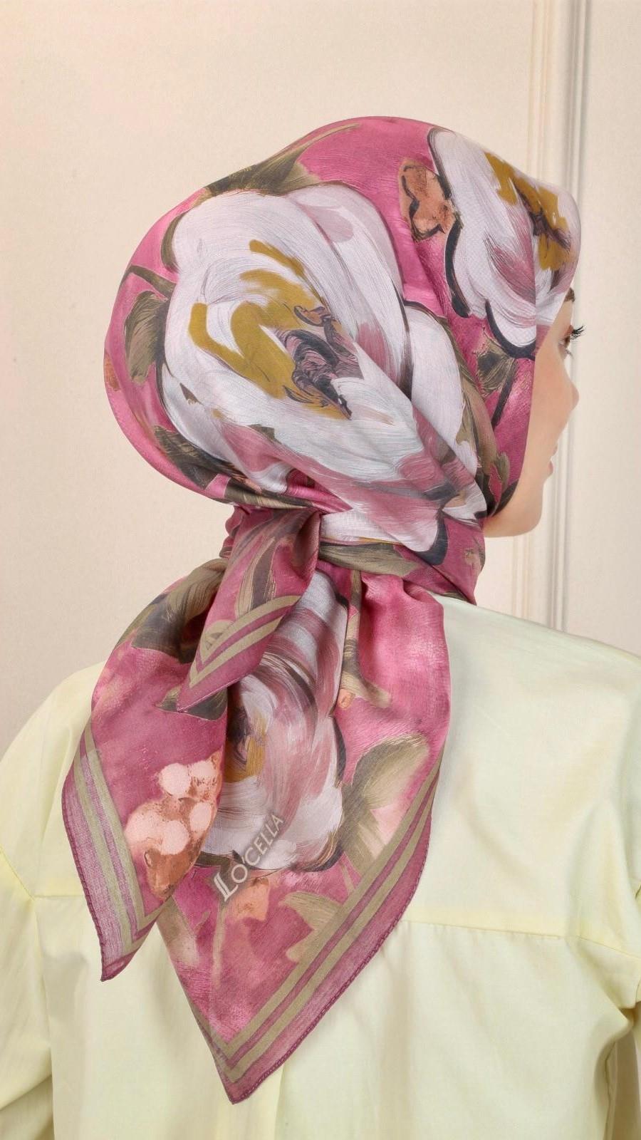 Locella Modal İpek Eşarp Canlı Pembe-8