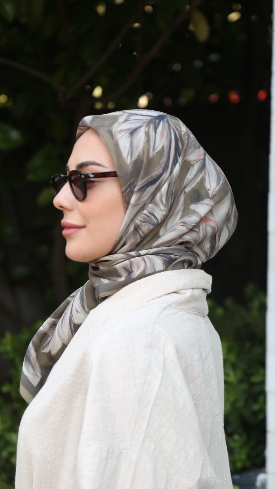 Locella Modal İpek Eşarp Yeşil-1