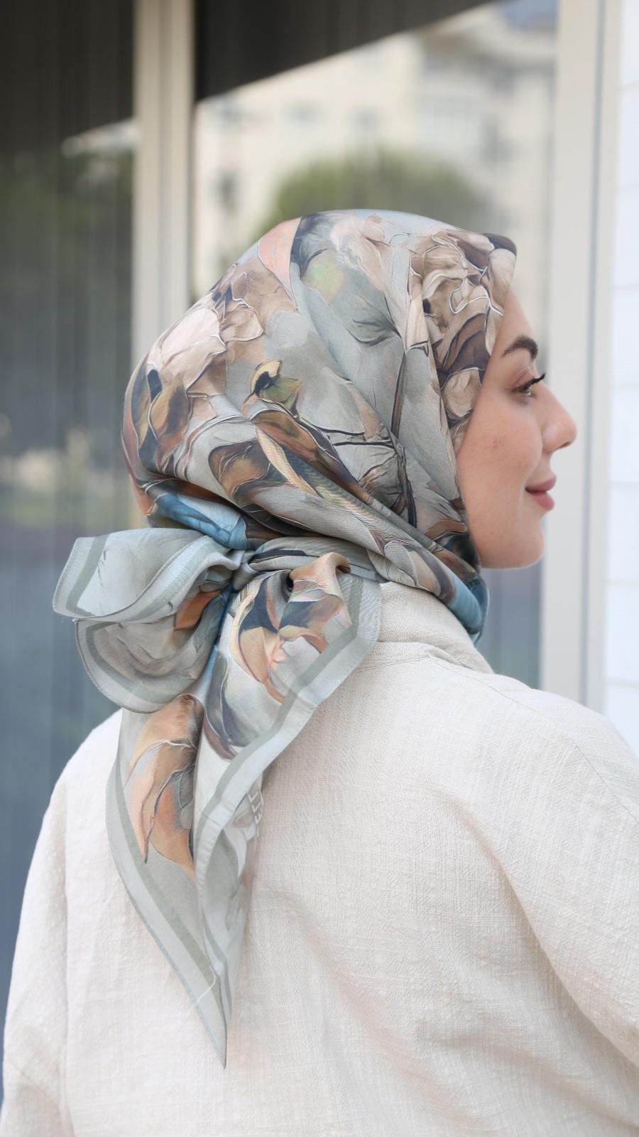 Locella Modal İpek Eşarp Mint Yeşil-14