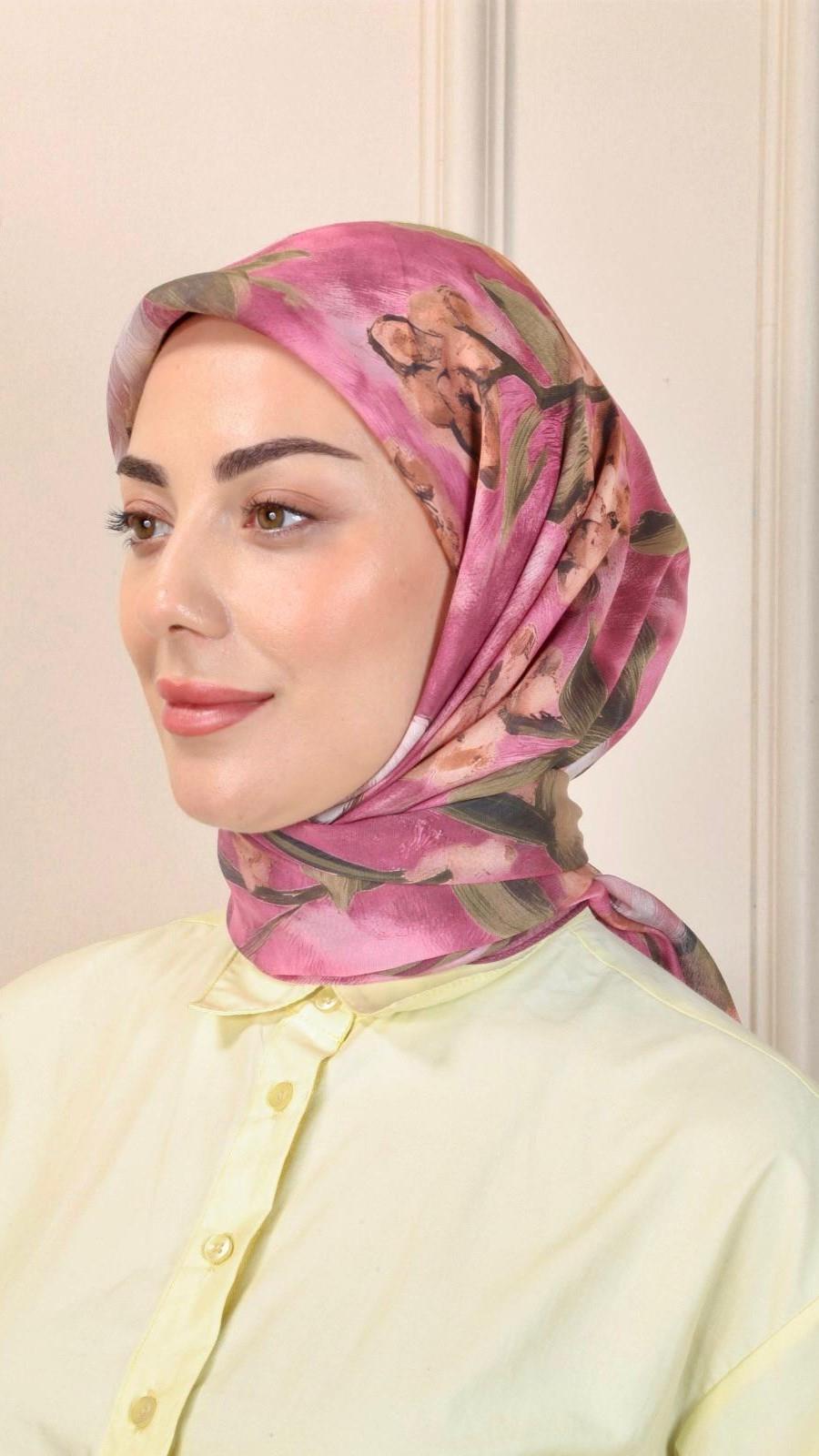 Locella Modal İpek Eşarp Canlı Pembe-8