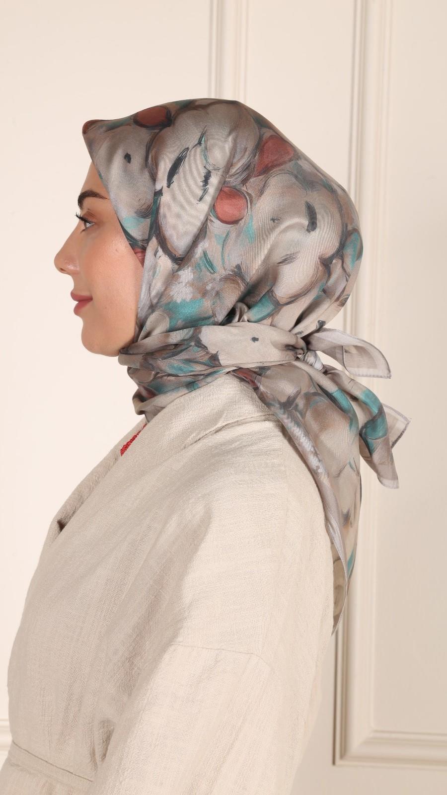 Locella Modal İpek Eşarp Vizon-7