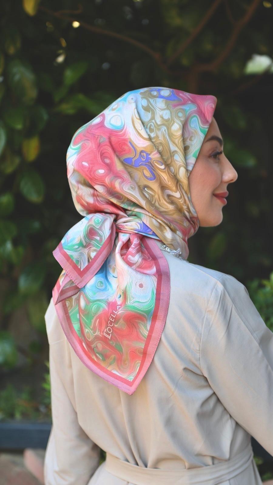 Locella Modal İpek Eşarp Pembe-8