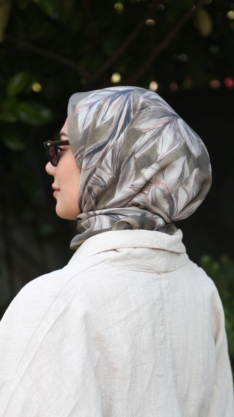 Locella Modal İpek Eşarp Yeşil-1