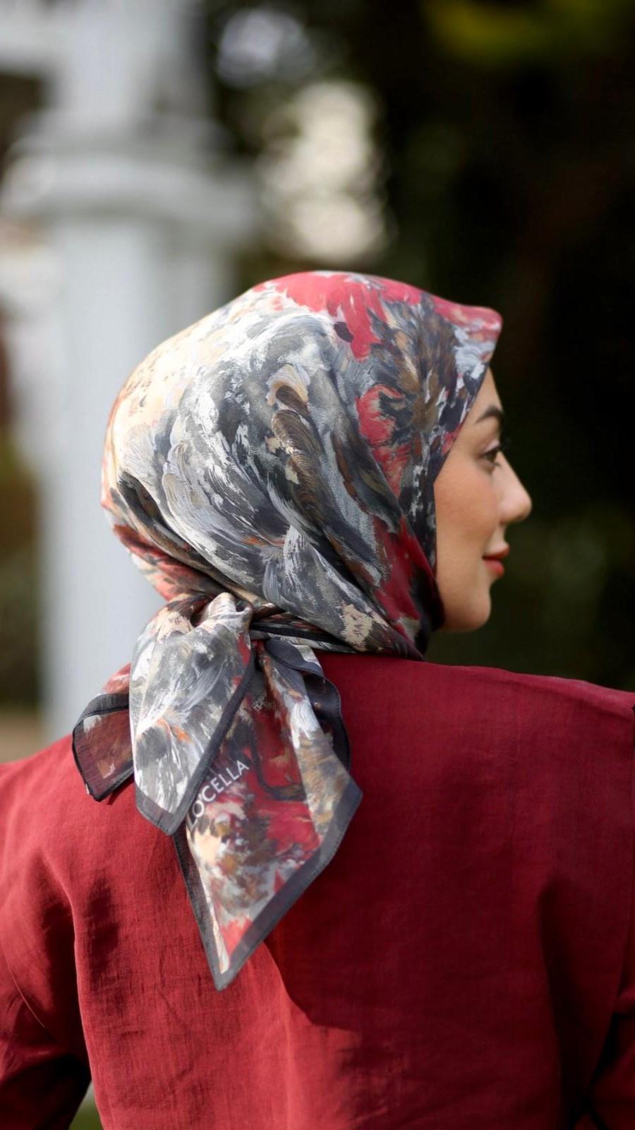 Locella Modal İpek Eşarp Siyah-8