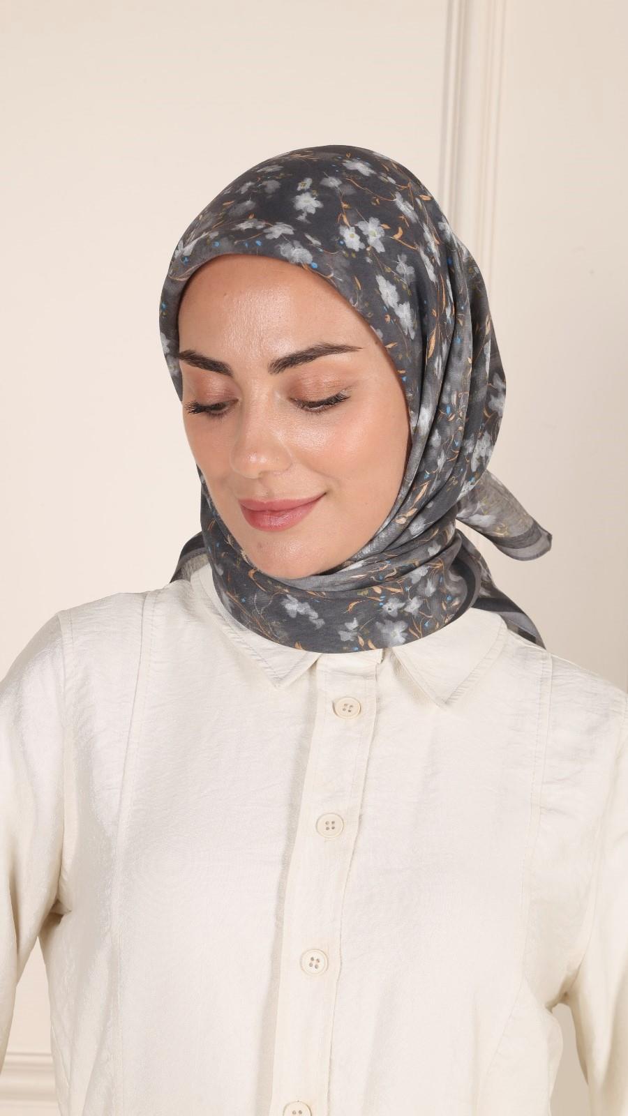 Locella Modal İpek Eşarp Siyah-4