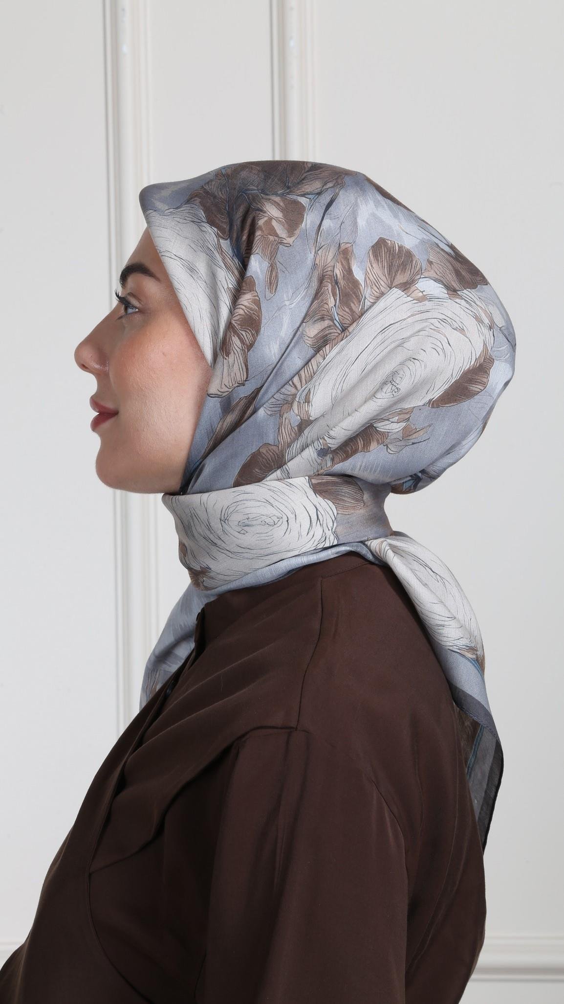 Locella Modal İpek Eşarp Gri-3