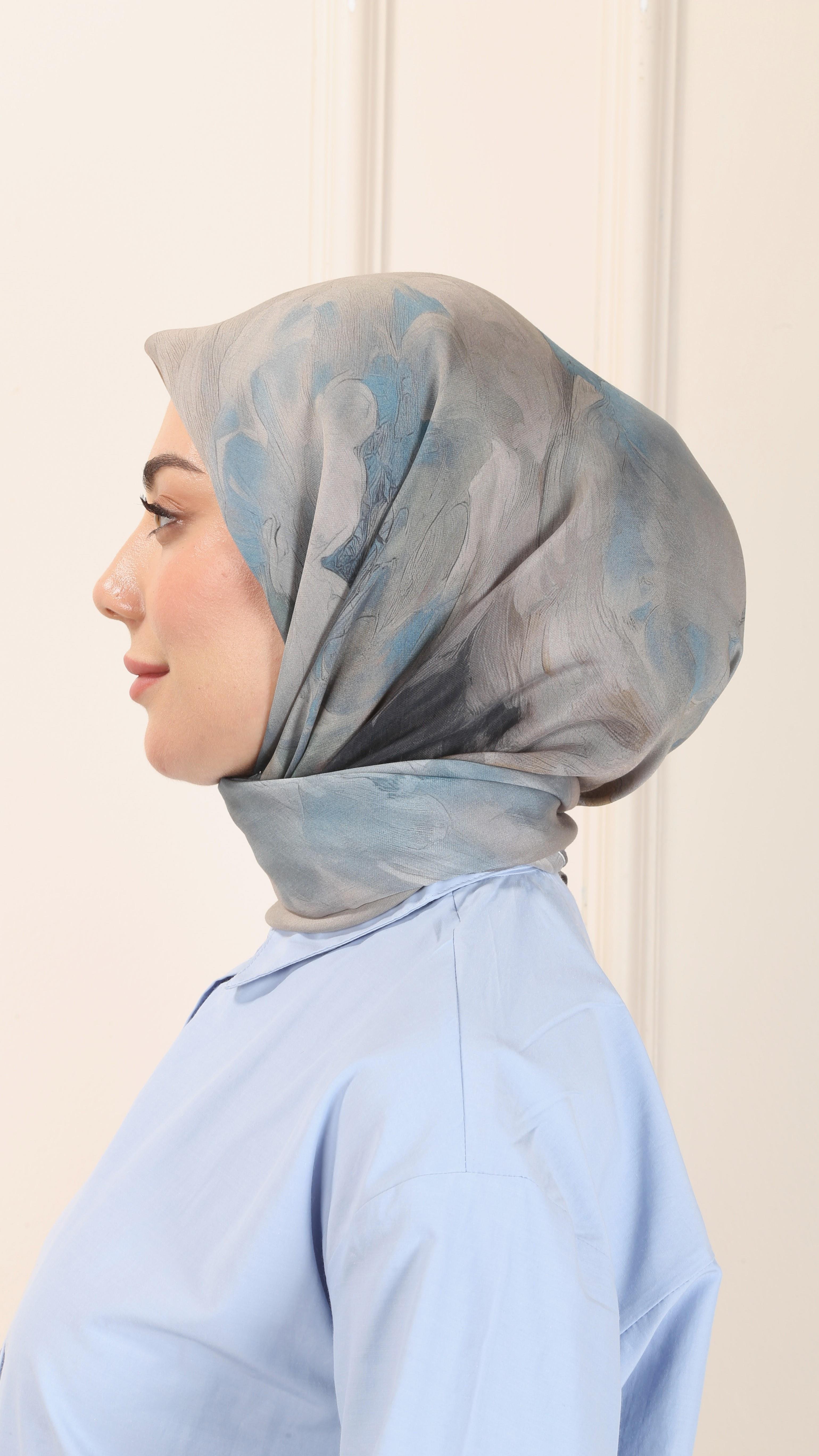 Locella Modal İpek Eşarp Füme-11