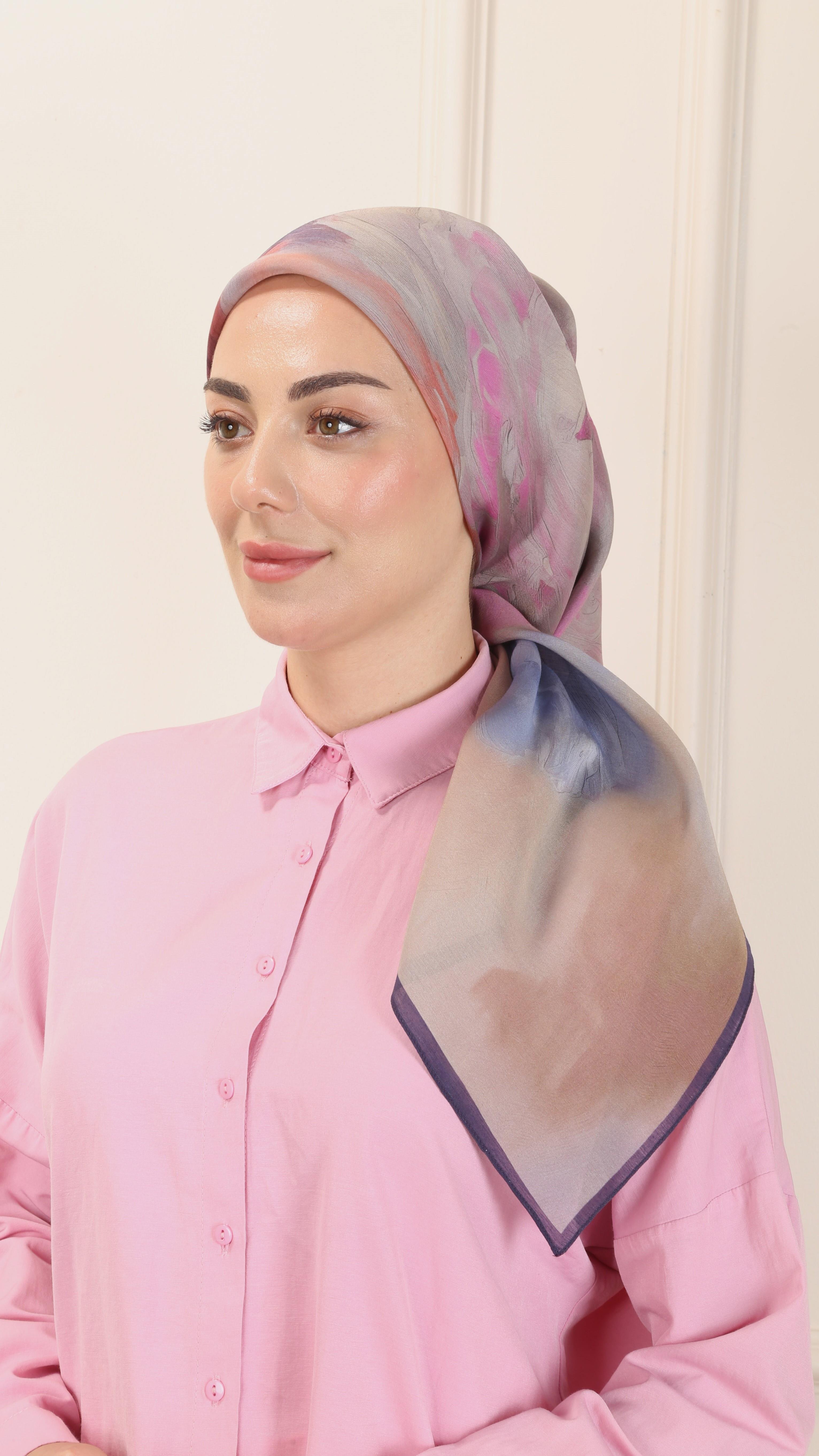 Locella Modal İpek Eşarp Lacivert-10