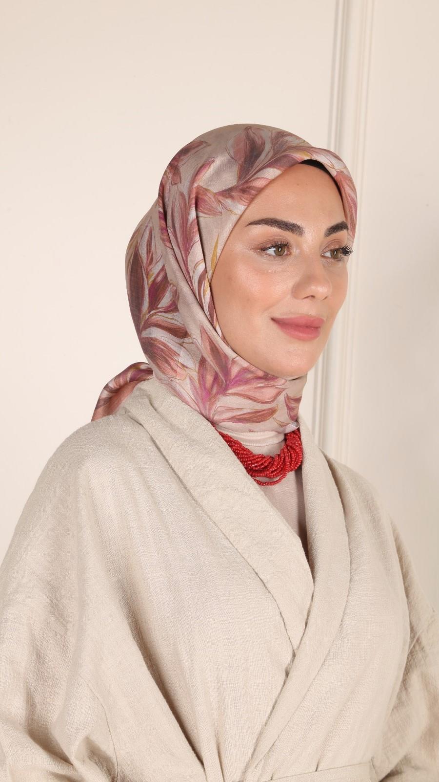 Locella Modal İpek Eşarp Somon-8