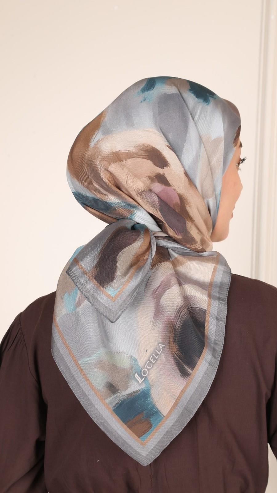 Locella Modal İpek Eşarp Gri-4