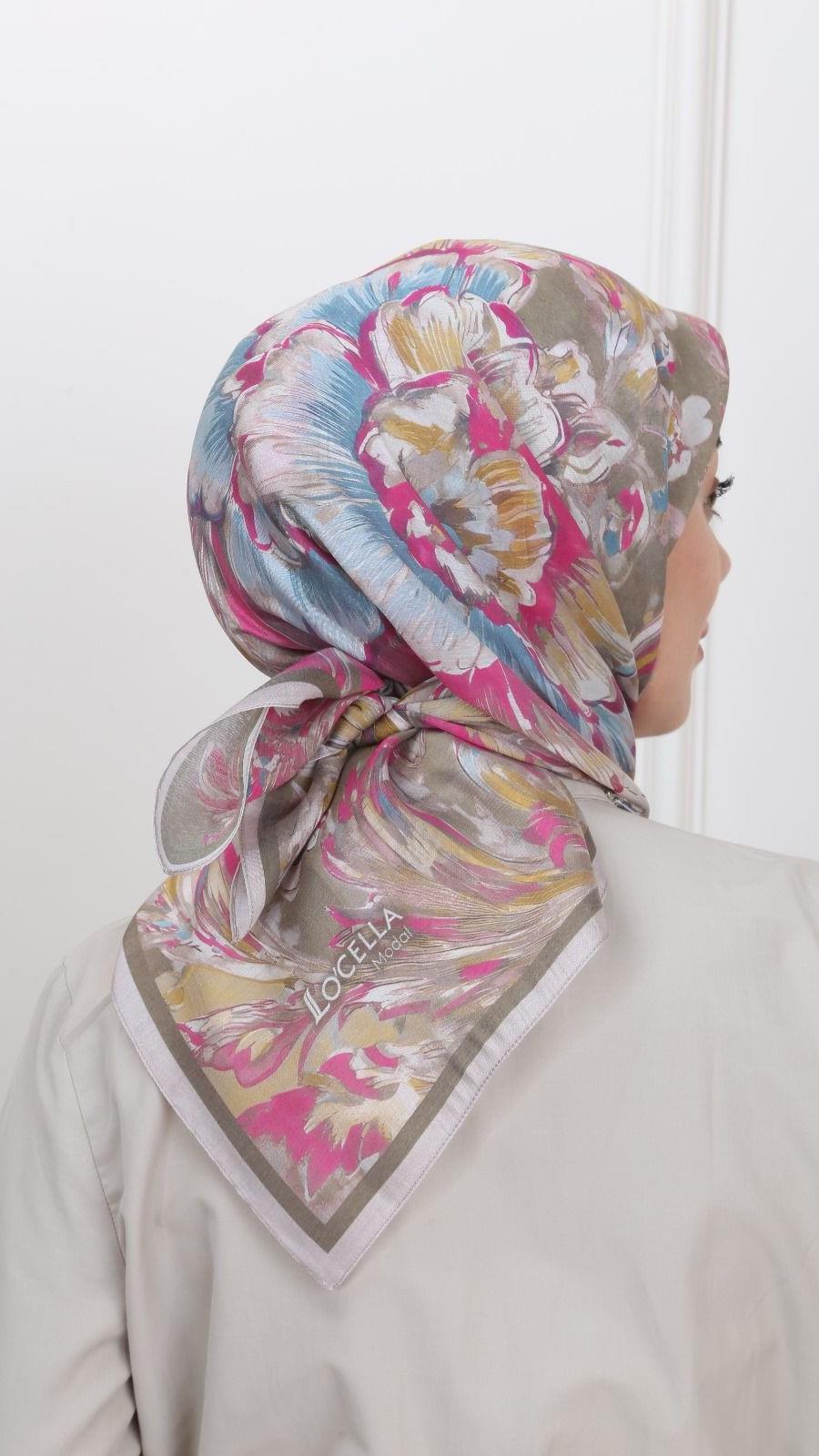 Locella Modal İpek Eşarp Yeşil-2