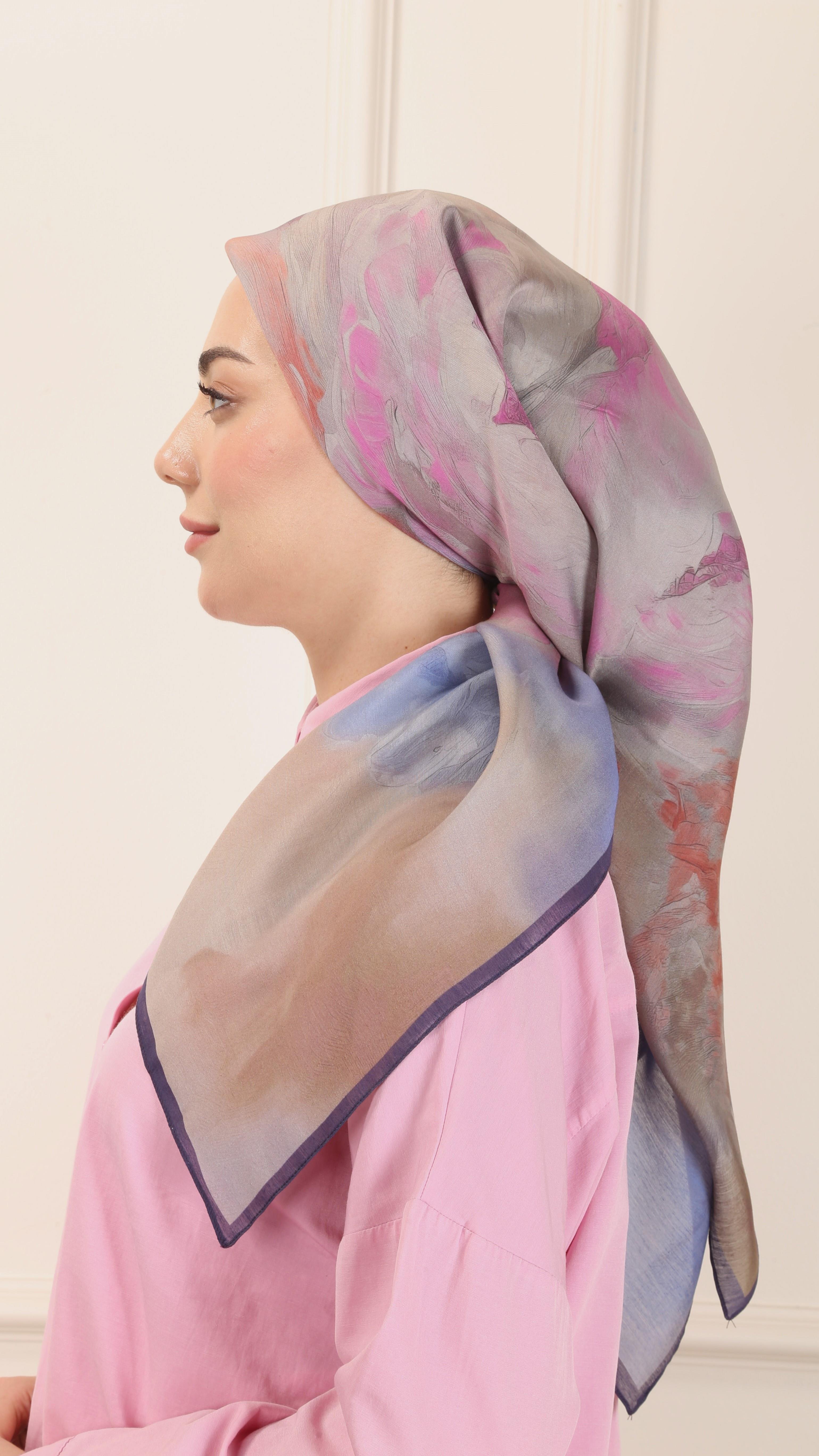 Locella Modal İpek Eşarp Lacivert-10