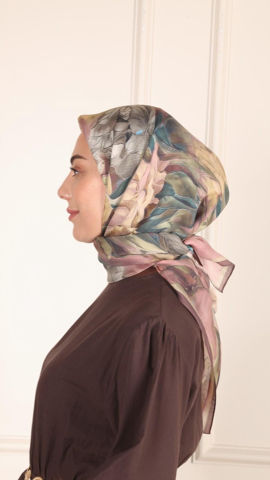 Locella Modal İpek Eşarp Mürdüm-5