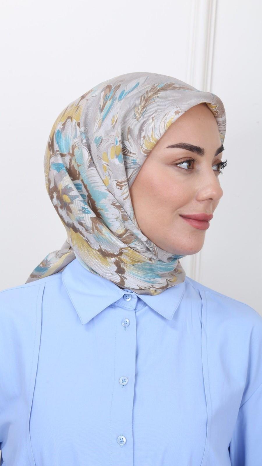 Locella Modal İpek Eşarp Vizon-3