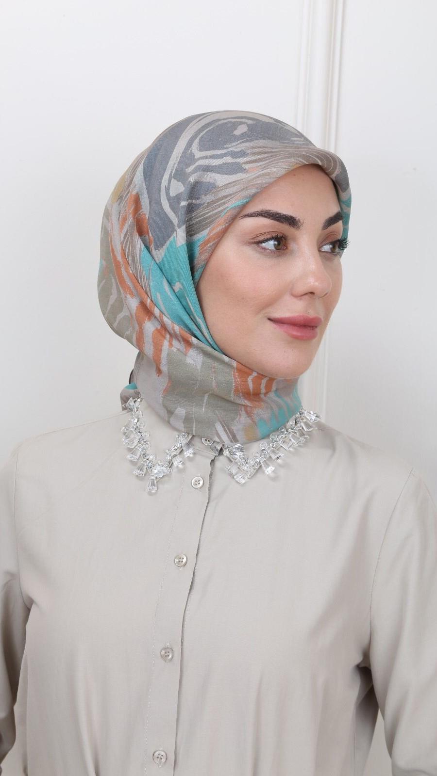 Locella Modal İpek Eşarp Duman-7