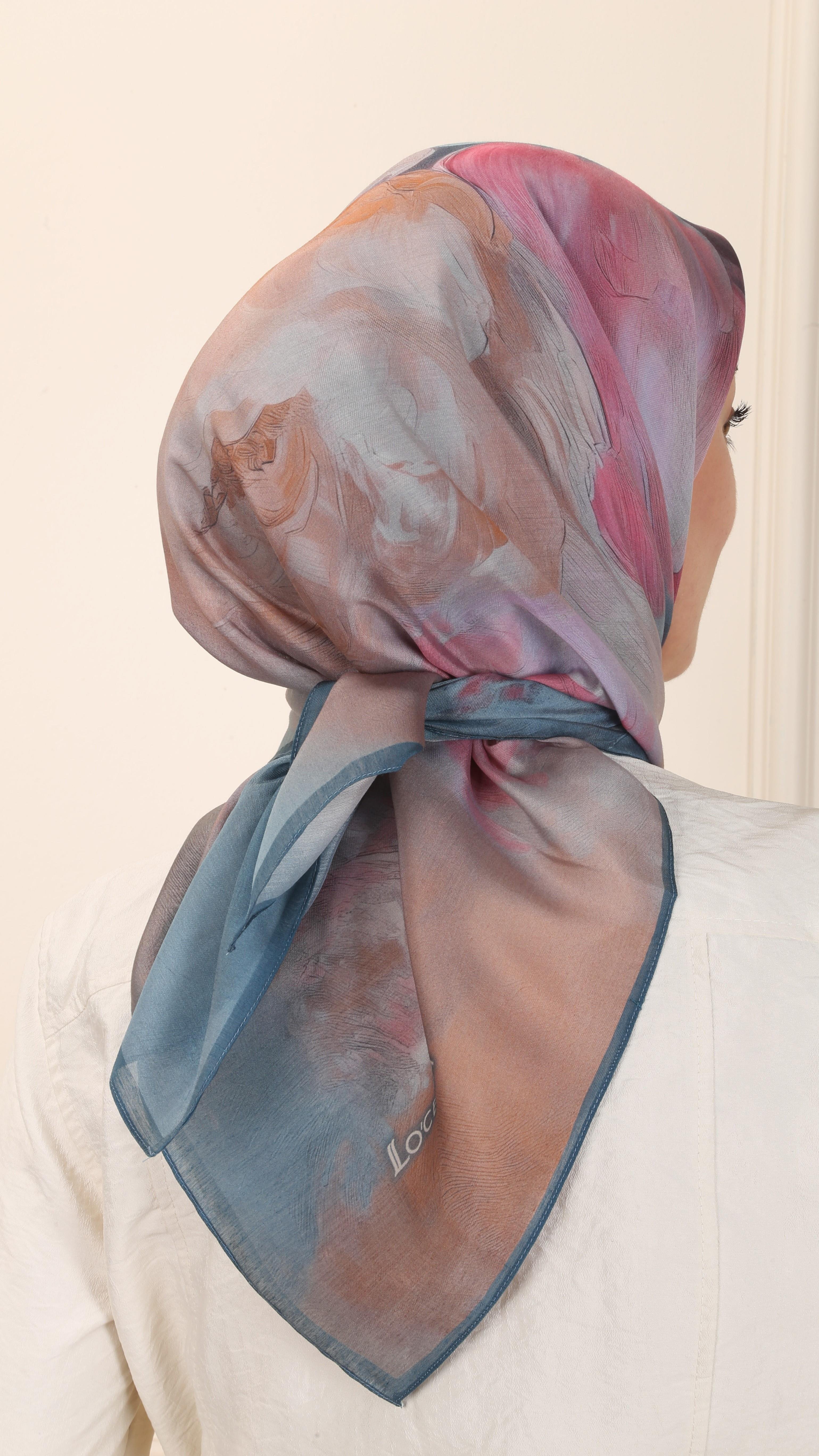 Locella Modal İpek Eşarp Petrol-3