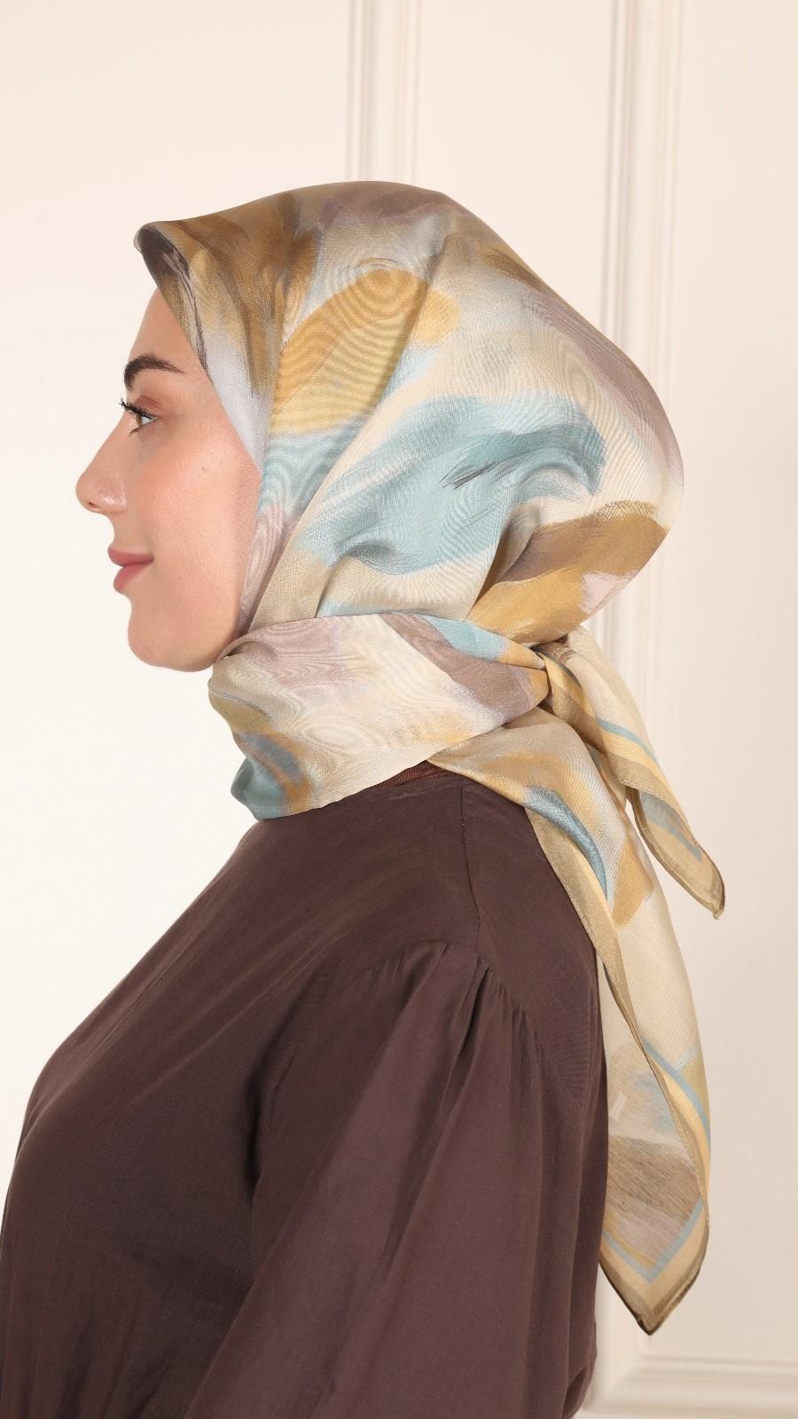 Locella Modal İpek Eşarp Sarı-2