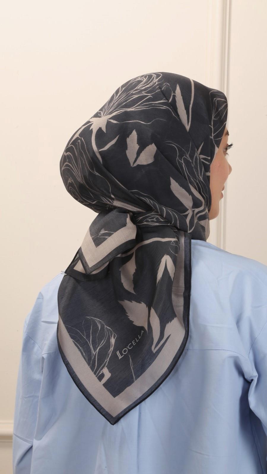 Locella Modal İpek Eşarp Siyah-3