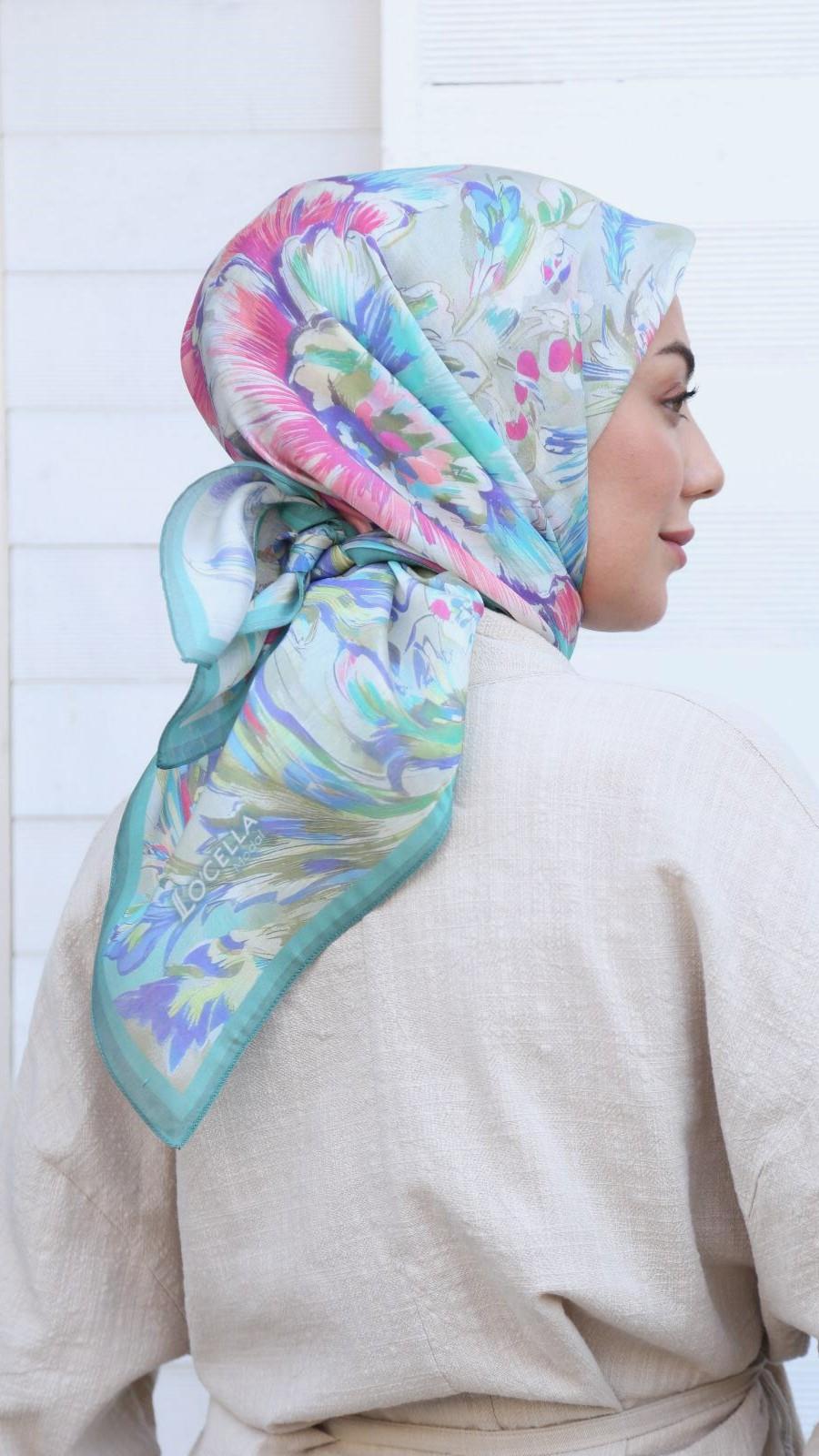 Locella Modal İpek Eşarp Cam Göbeği-5