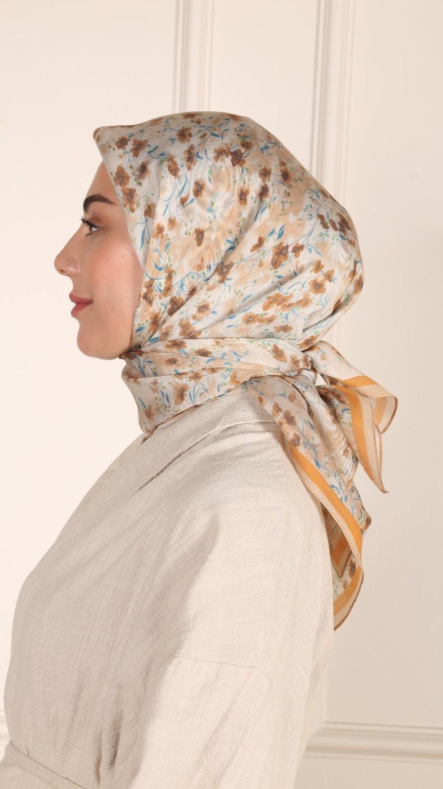 Locella Modal İpek Eşarp Turuncu-6