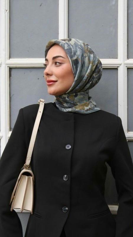 Locella Modal İpek Eşarp Gri-5