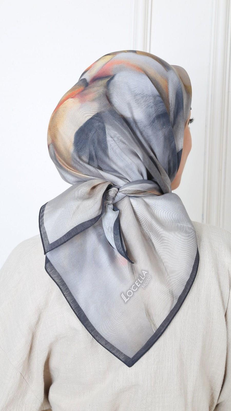 Locella Modal İpek Eşarp Siyah-8