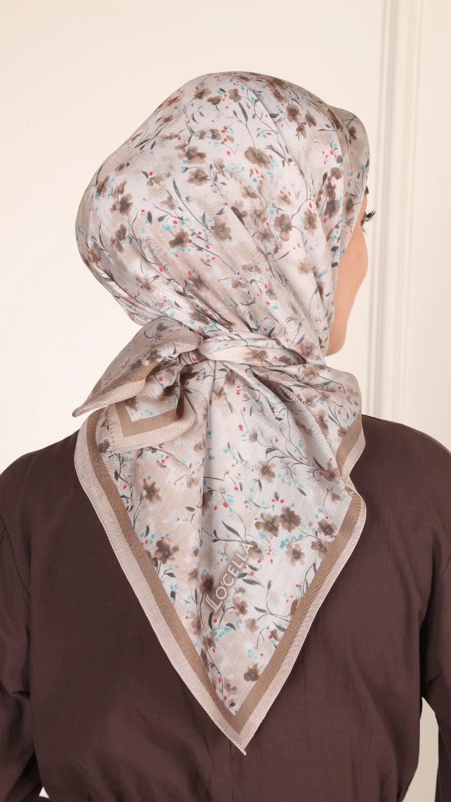 Locella Modal İpek Eşarp Kahve-3