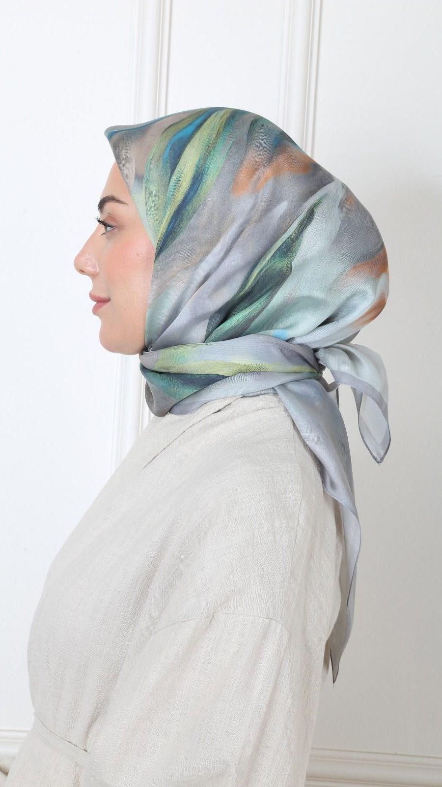 Locella Modal İpek Eşarp Gri-5