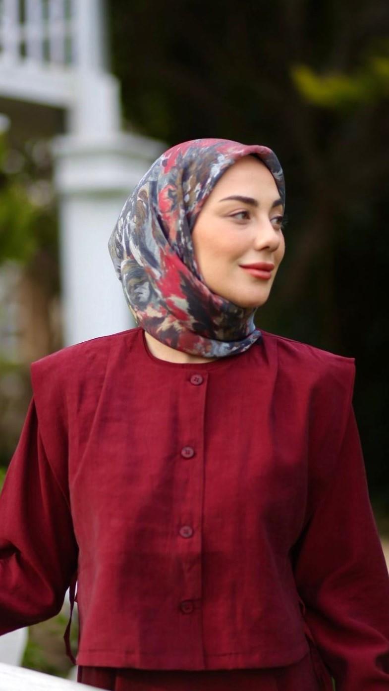 Locella Modal İpek Eşarp Siyah-8