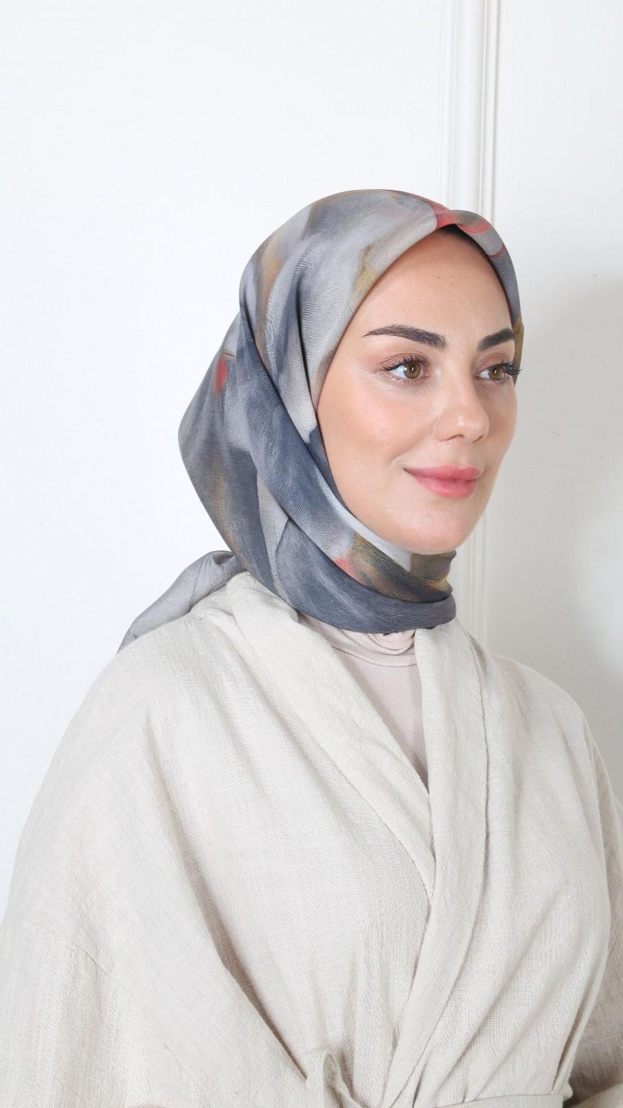 Locella Modal İpek Eşarp Siyah-8